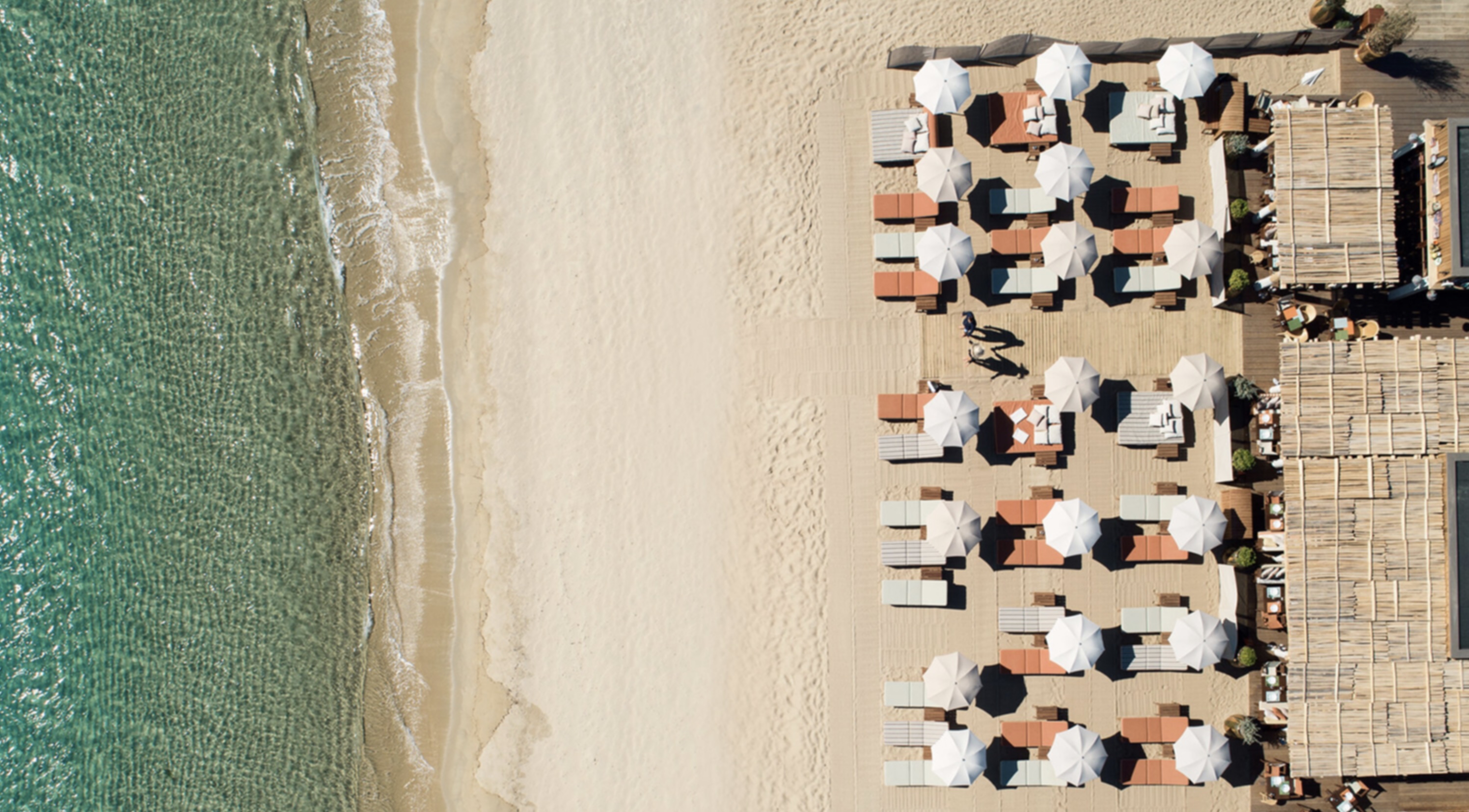 Aerial of beach club